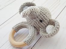 Load image into Gallery viewer, Elephant baby toy jingling rattle with customization options