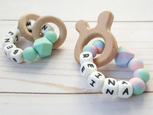 Load image into Gallery viewer, Colorful personalized baby teether