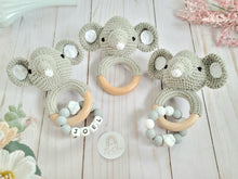 Load image into Gallery viewer, Elephant baby toy jingling rattle with customization options