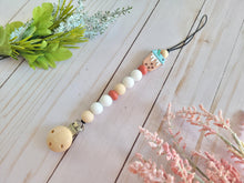 Load image into Gallery viewer, Brown bubble coffee binky holder with wood clip